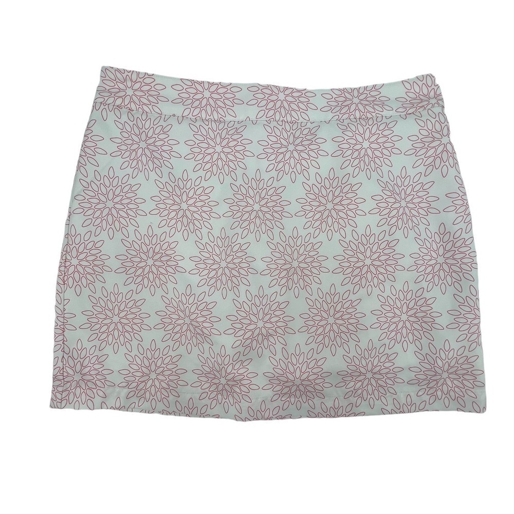 Pebble Beach Performance Pink White Floral Golf Mini Skort Size 6 Women’s